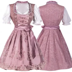 Oktoberfest Dress Outfits Dirndl Bavarian Maid German Munich Wiesn Women's Traditional Style Cloth Shirt Dress Apron