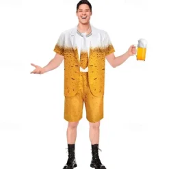 Oktoberfest Dress Suits & Blazers Shirt Oktoberfest / Beer Bavarian Bavarian Wiesn Traditional Style Wiesn Couple's Men's Women's Traditional Style Cloth