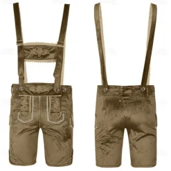 Oktoberfest Lederhosen Bavarian German Munich Wiesn Men's Traditional Style Cloth Shorts