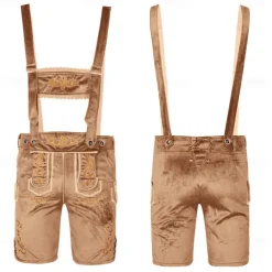 Oktoberfest Lederhosen Bavarian German Munich Wiesn Men's Traditional Style Cloth Shorts