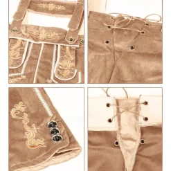 Oktoberfest Lederhosen Bavarian German Munich Wiesn Men's Traditional Style Cloth Shorts