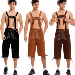 Oktoberfest Lederhosen Bavarian German Munich Wiesn Men's Traditional Style Cloth