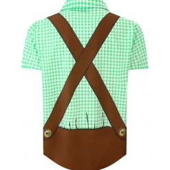 Oktoberfest Lederhosen Print Hawaii Shirts Aloha Shirt Graphic For Men's Adults' Carnival Oktoberfest Beer 3D Print Vacation Party