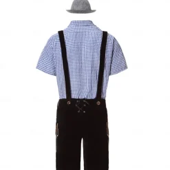Oktoberfest Lederhosen Shirt Bavarian Bavarian German Wiesn Men's Traditional Style Cloth Blouse Shorts Hat