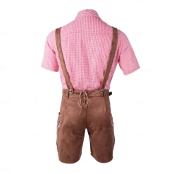Oktoberfest Lederhosen Shirt Bavarian Bavarian German Wiesn Men's Traditional Style Cloth Blouse Shorts Hat