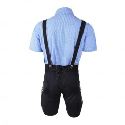 Oktoberfest Lederhosen Shirt Bavarian Bavarian German Wiesn Men's Traditional Style Cloth Blouse Shorts Hat