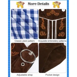 Oktoberfest Lederhosen Shirt Alpine Hat Bavarian Bavarian German Munich Wiesn Men's Traditional Style Cloth Blouse Shorts Hat