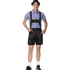 Oktoberfest Lederhosen Shirt Bavarian Bavarian German Wiesn Men's Traditional Style Cloth Blouse Shorts