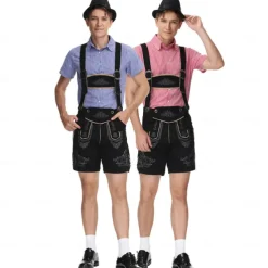 Oktoberfest Lederhosen Shirt Bavarian Bavarian German Wiesn Men's Traditional Style Cloth Blouse Shorts