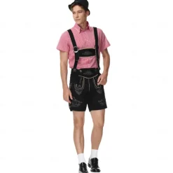 Oktoberfest Lederhosen Shirt Bavarian Bavarian German Wiesn Men's Traditional Style Cloth Blouse Shorts