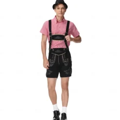 Oktoberfest Lederhosen Shirt Bavarian Bavarian German Wiesn Men's Traditional Style Cloth Blouse Shorts