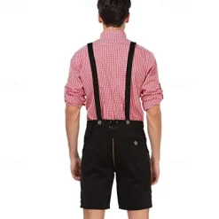 Oktoberfest Lederhosen Shirt Bavarian Bavarian German Wiesn Men's Traditional Style Cloth Blouse Shorts