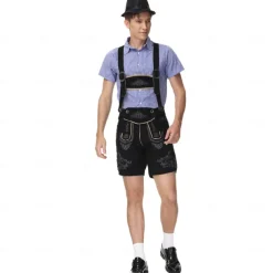 Oktoberfest Lederhosen Shirt Bavarian Bavarian German Wiesn Men's Traditional Style Cloth Blouse Shorts