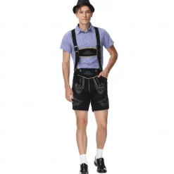 Oktoberfest Lederhosen Shirt Bavarian Bavarian German Wiesn Men's Traditional Style Cloth Blouse Shorts
