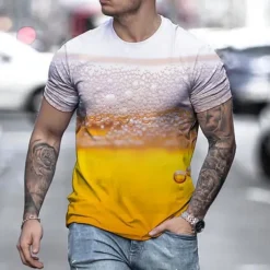 Oktoberfest Oktoberfest Beer T-shirt Anime Cartoon Anime Classic Street Style T-shirt For Couple's Men's Women's Adults' 3D Print