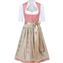 Oktoberfest Outfits Apron Dirndl Maid German Munich Wiesn Women's Traditional Style Cloth