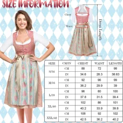 Oktoberfest Outfits Apron Dirndl Maid German Munich Wiesn Women's Traditional Style Cloth