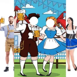 Oktoberfest Party Decorations Oktoberfest Photo Door Banner Backdrop Props Large Fabric Photo Door Banner for Oktoberfest Party Decorations Funny Oktoberfest Game Supplies 5.90 x 2.95 ft