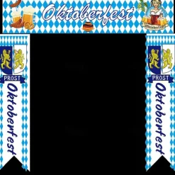 Oktoberfest Party Decorations Oktoberfest Photo Door Banner Backdrop Props Large Fabric Photo Door Banner for Oktoberfest Party Decorations Funny Oktoberfest Game Supplies 5.90 x 2.95 ft