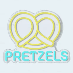 Oktoberfest Pretzels LED Neon Sign Light, Pretzels Neon Sign for Restaurant Wall Art, German Bakery Wall LED Decorations
