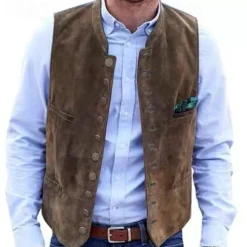 Oktoberfest Traditional Bavarian Vest Bavarian German Munich Wiesn Men's Wedding Party Traditional Style Cloth