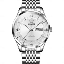 OLEVS 6657 Men's Luxury Brand Automatic Watch Business Calendar 50m Waterproof Mechanical Watch Gold Sapphire Mirror Men's Watch