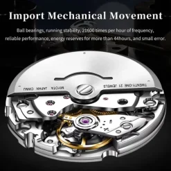 OLEVS 6657 Men's Luxury Brand Automatic Watch Business Calendar 50m Waterproof Mechanical Watch Gold Sapphire Mirror Men's Watch