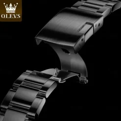 OLEVS Men Mechanical Watch Fashion Business Wristwatch Automatic Self-winding Luminous Calendar Waterproof Steel Watch