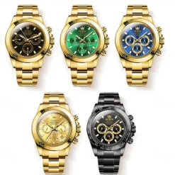 OLEVS Men Mechanical Watch Fashion Business Wristwatch Automatic Self-winding Luminous Calendar Waterproof Steel Watch