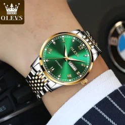 OLEVS Men Mechanical Watch Fashion Casual Wristwatch Automatic Self-winding Luminous Calendar Date Week Steel Watch