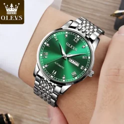 OLEVS Men Mechanical Watch Fashion Casual Wristwatch Automatic Self-winding Luminous Calendar Date Week Steel Watch