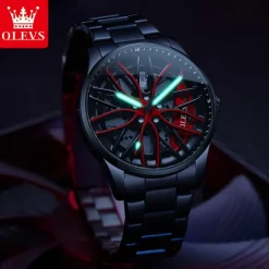 OLEVS Men Quartz Watch Creative Fashion Casual Wristwatch Luminous Waterproof Decoration Steel Watch