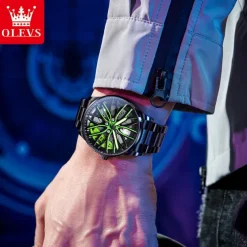 OLEVS Men Quartz Watch Creative Fashion Casual Wristwatch Luminous Waterproof Decoration Steel Watch