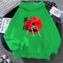 One Piece Brook Monkey D. Luffy Hoodie Cartoon Manga Anime Harajuku Graphic Kawaii For Couple's Men's Women's Adults' Back To School Hot Stamping