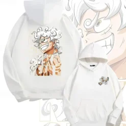 One Piece Monkey D. Luffy Luffy Gear 5 Hoodie Pullover Print Front Pocket Graphic For Couple's Men's Women's Adults' Masquerade Hot Stamping Party Casual Daily