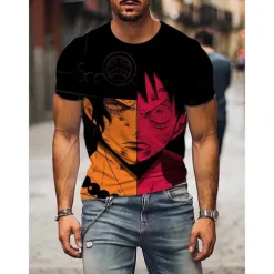 One Piece Monkey D. Luffy Roronoa Zoro T-shirt Print 3D Graphic For Men's Adults' Masquerade 3D Print Casual Daily