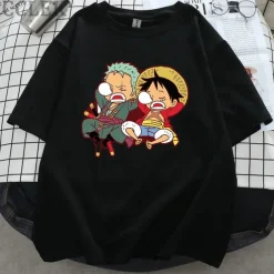 One Piece Monkey D. Luffy Roronoa Zoro T-shirt Print Classic Street Style For Couple's Men's Women's Adults' Hot Stamping Casual Daily