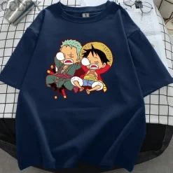 One Piece Monkey D. Luffy Roronoa Zoro T-shirt Print Classic Street Style For Couple's Men's Women's Adults' Hot Stamping Casual Daily