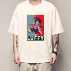 One Piece Monkey D. Luffy T-shirt Cartoon Manga Anime Harajuku Graphic Kawaii For Couple's Men's Women's Adults' Back To School Hot Stamping