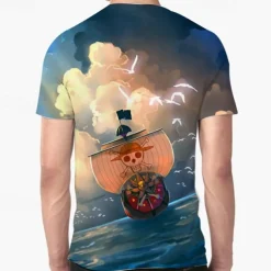 One Piece Monkey D. Luffy T-shirt Anime Cartoon Anime 3D 3D Harajuku Graphic For Couple's Men's Women's Adults' Back To School 3D Print