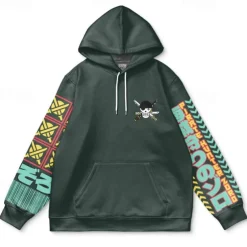 One Piece Monkey D. Luffy Roronoa Zoro Luffy Gear 5 Hoodie Pullover Anime 3D Front Pocket Graphic Kangaroo Pocket For Couple's Men's Women's Adults' Halloween Carnival Masquerade 3D Print Party