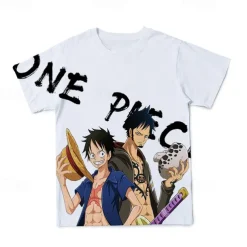 One Piece Monkey D. Luffy T-shirt Anime Cartoon Anime 3D 3D Harajuku Graphic For Couple's Men's Women's Adults' Back To School 3D Print