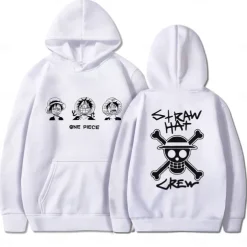 One Piece Monkey D. Luffy Hoodie Anime Cartoon Anime Harajuku Graphic Kawaii For Couple's Men's Women's Adults' Back To School Hot Stamping