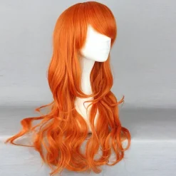 One Piece Nami Cosplay Wigs Heat Resistant Synthetic Hair Anime Party Wig Orange Carnival Party Wig Halloween Wigs