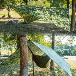 One Piece of Outdoor Multifunctional Square Canopy, Sun Protection Beach Canopy, Sunshade, Light Silver-Coated Floor Mat