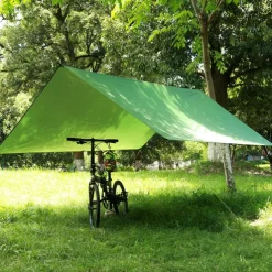 One Piece of Outdoor Multifunctional Square Canopy, Sun Protection Beach Canopy, Sunshade, Light Silver-Coated Floor Mat