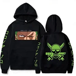 One Piece Roronoa Zoro Hoodie Anime Cartoon Anime Harajuku Graphic Kawaii For Couple's Unisex Adults' Back To School Hot Stamping