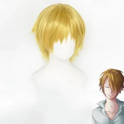 One Piece Sanji Anime Cosplay Wigs Cosplay Wigs Halloween Carnival Party Comic Con Wig For Men's Adults'