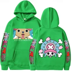 One Piece Tony Tony Chopper Hoodie Anime Cartoon Anime Front Pocket Graphic For Couple's Men's Women's Adults' Hot Stamping