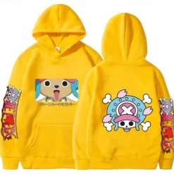 One Piece Tony Tony Chopper Hoodie Anime Cartoon Anime Front Pocket Graphic For Couple's Men's Women's Adults' Hot Stamping